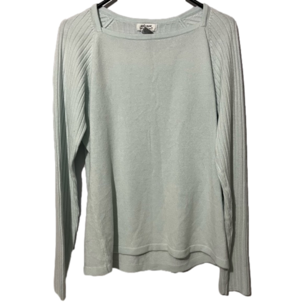 Soft long sleeve sweater, baby blue.